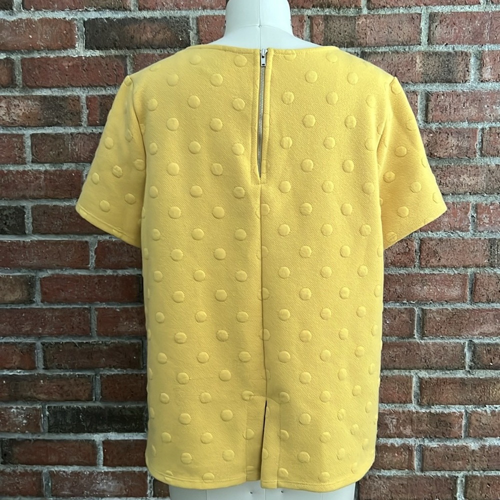 EUC W5 woven yellow dot top Size M - Picture 5 of 5